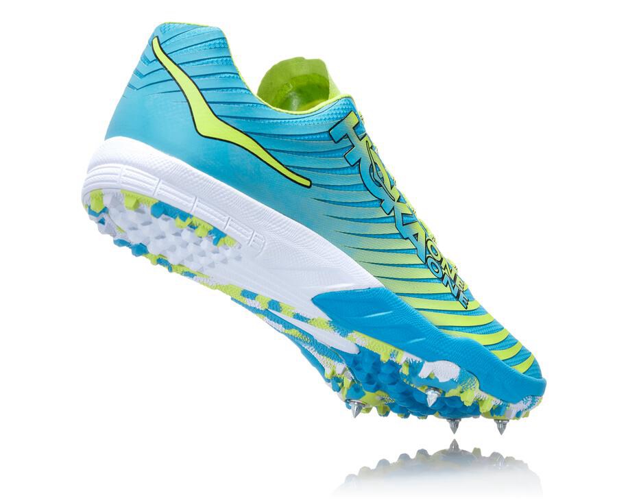 Spikes Mens - Hoka One One EVO XC - Blue/Green - VFOBTYR-07